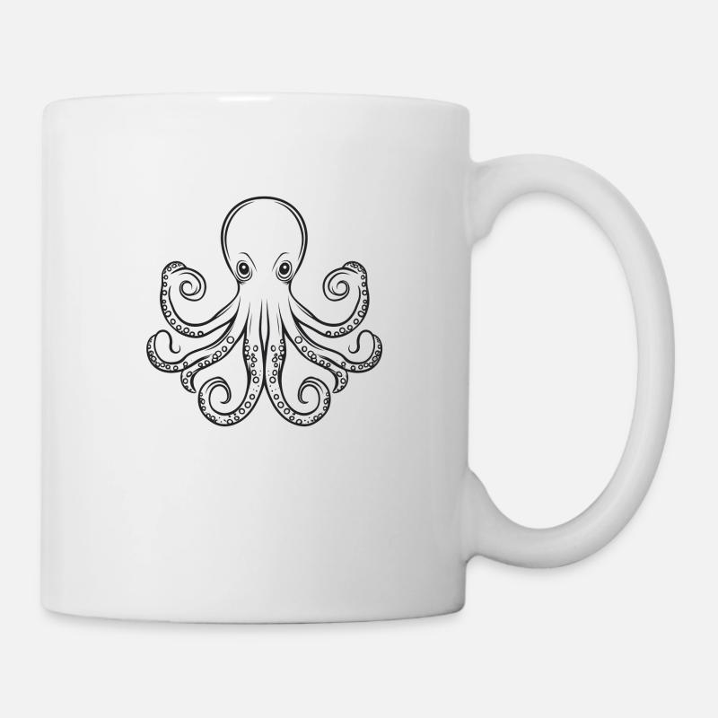 Pieuvre - Mug blanc - blanc
