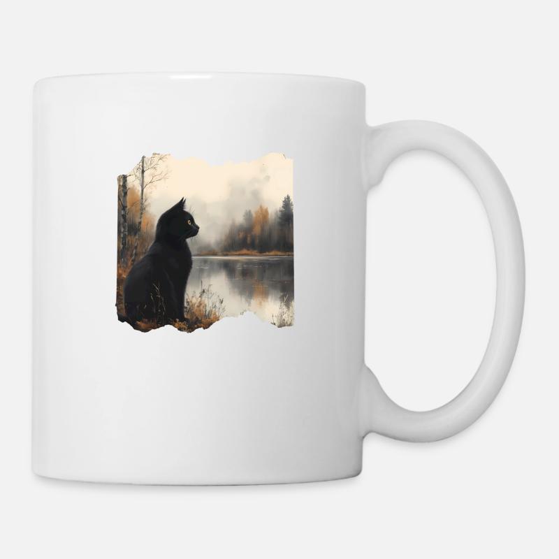 Black cat - Mug - white