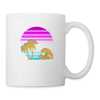 Vintage beach vibes - Mug - white - Right