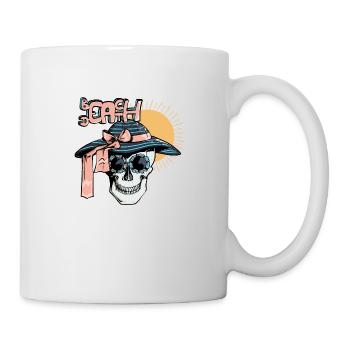 Un crâne au soleil - Mug blanc - blanc - Droite