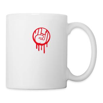 I Love Heavy Metal Hard Rock Musik Handgeste Herz - Tasse - Weiß - Rechts
