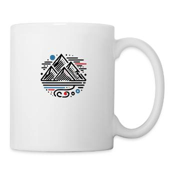 Montagnes Abstrait - Mug blanc - blanc - Droite