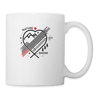 Nature Neige Amour - Mug blanc - blanc - Droite
