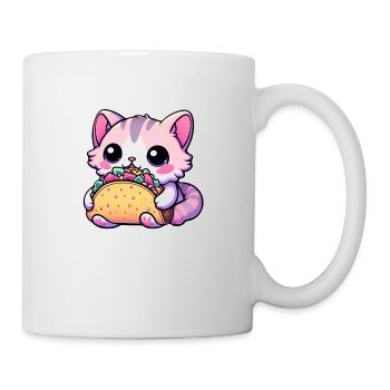 Taco Cat Delight - kawaii, tacos, cats, cute - Mug - white - Right