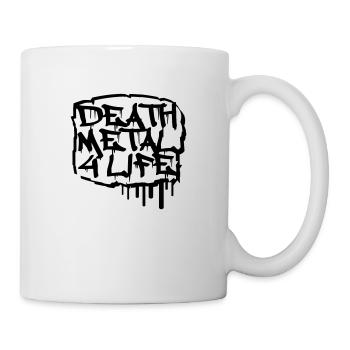 Heavy Death Metal 4 Life Hard Rock Cool Graffiti - Mug blanc - blanc - Droite