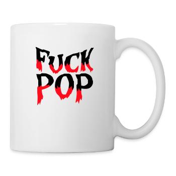 Fuck Pop Charts Musique Heavy Metal Hard Rock Amour - Mug blanc - blanc - Droite
