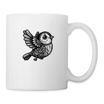 Melodische Singvogel-Gelassenheit - Tasse - Weiß - Rechts
