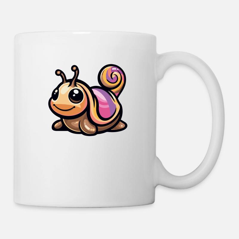 schnecke comic - Tasse - Weiß