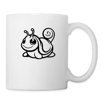 Bande dessinée d’escargot - Mug blanc - blanc - Droite
