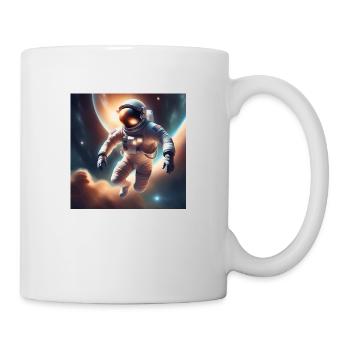 Astronaut im Weltall - Tasse - Weiß - Rechts
