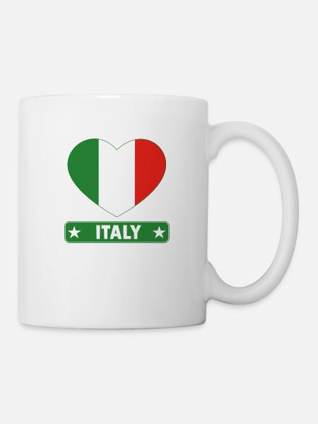 1094 Italy Heart Men's Women - Mug - white