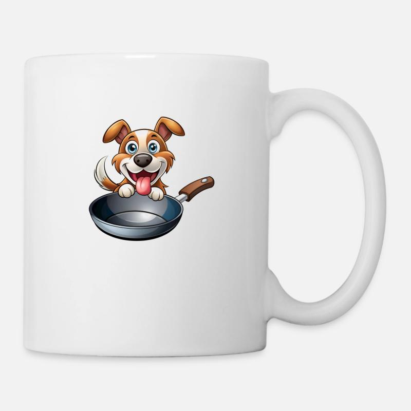 Pfannenhund - Tasse - Weiß