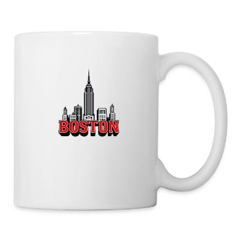 Boston USA Geschenkidee - Tasse - Weiß - Rechts