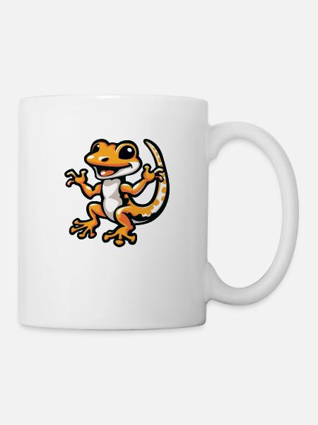 gecko tier - Tasse - Weiß