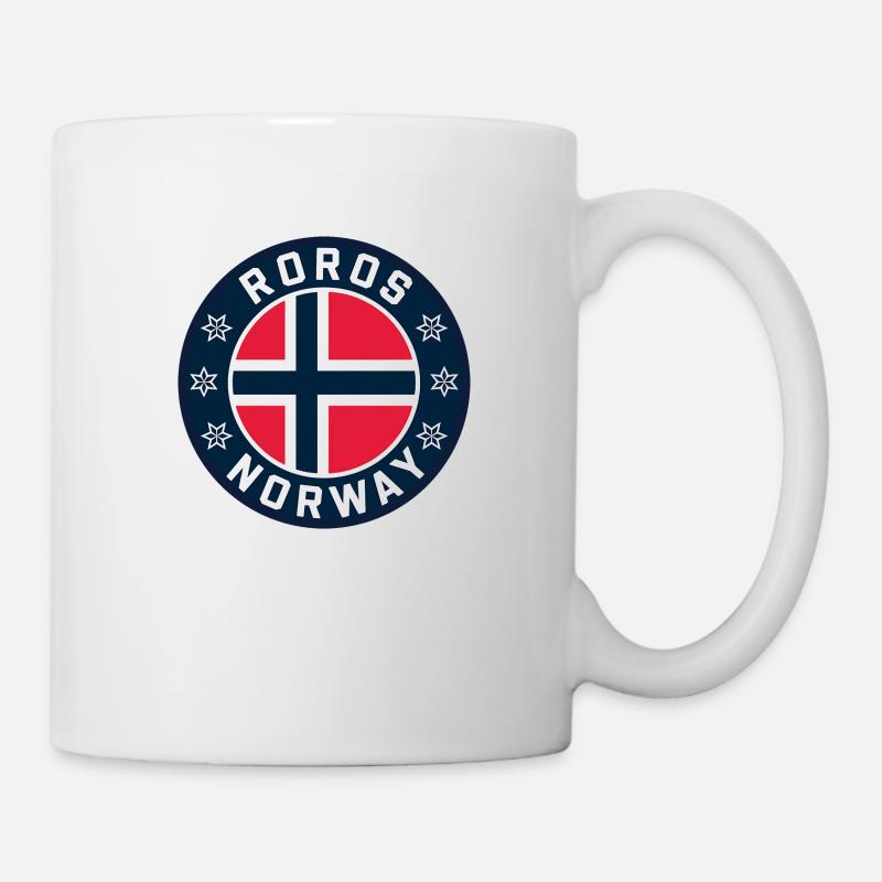 Roros Norway Flag - Mug - white