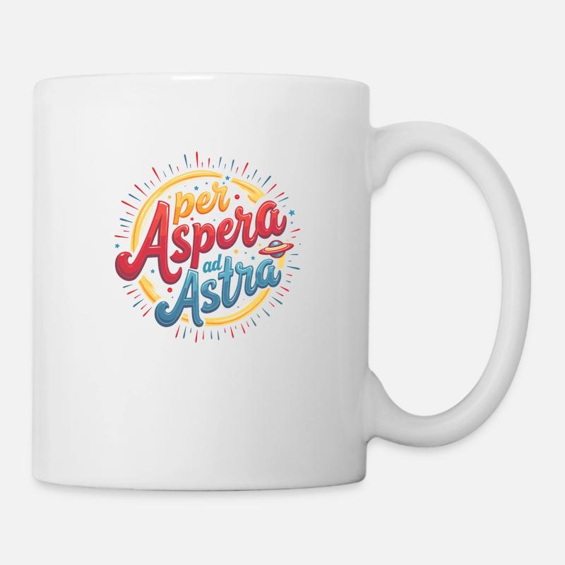 « Per Aspera ad Astra » - Style et détermination - Mug blanc - blanc