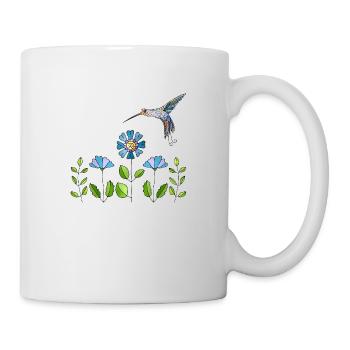 Bunter Vogel - Tasse - Weiß - Rechts