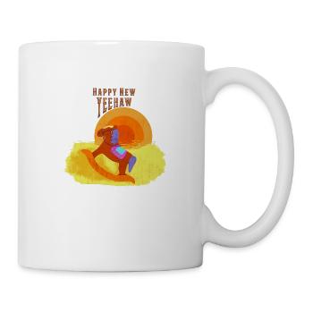 Happy New Year Western - Tasse - Weiß - Rechts