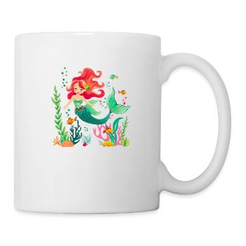 Sirène, mi-humaine, mi-poisson - Mug blanc - blanc - Droite