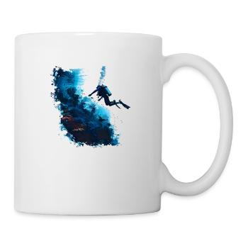 Diving, an underwater adventure - Mug - white - Right