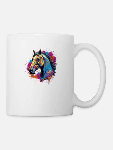 Funky Pferd - Tasse - Weiß