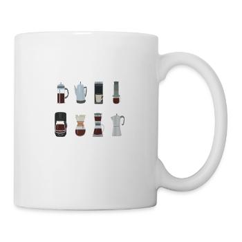Types of Coffee Makers Coffee Lovers - Mug blanc - blanc - Droite