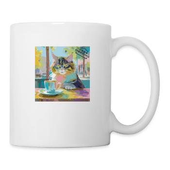 The Coffee Cat - Tasse - Weiß - Rechts