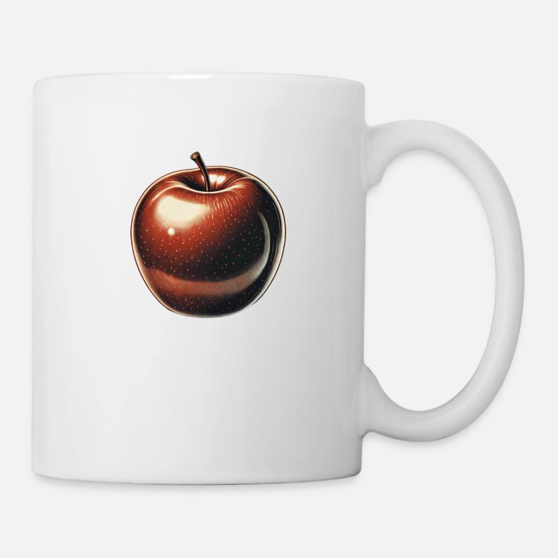 Apple Fruit Retro Look Fruit Collection - Mug - white
