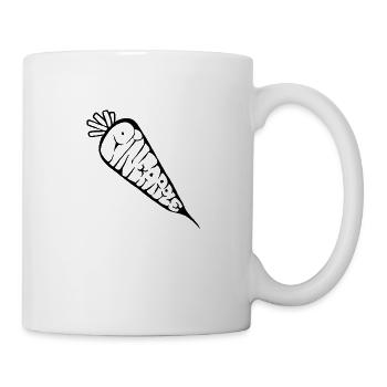Karotte Ananas Graff (Schablone) - Tasse - Weiß - Rechts