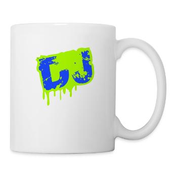 DJ Club Musik Party Stempel Graffiti Tropfen Spray - Tasse - Weiß - Rechts
