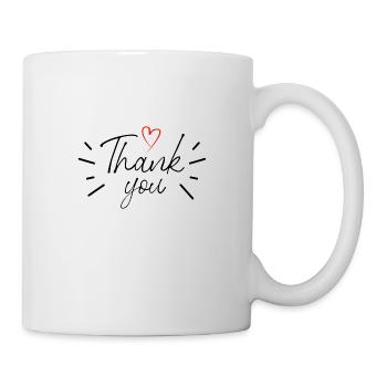 thank you Schriftzug - Tasse - Weiß - Rechts