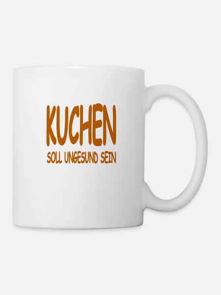 Kuchen - Tasse - Weiß