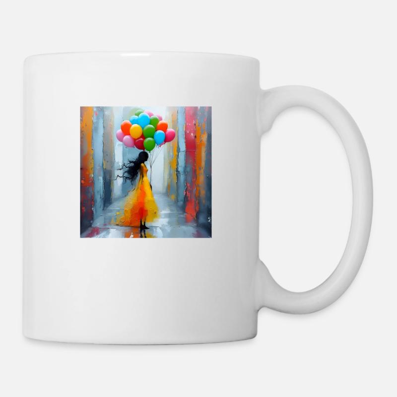 Ballons - Mug blanc - blanc