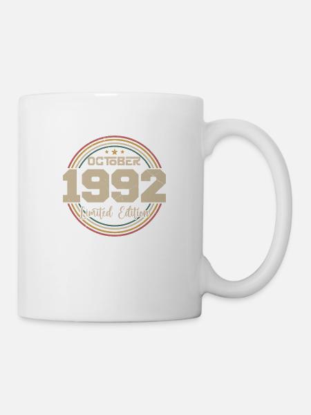 Jahrgang Oktober 1992 Retro Geburtstag Oktober 1992 - Tasse - Weiß