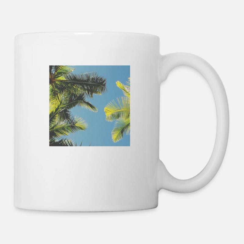 les feuilles de palmiers - Mug blanc - blanc