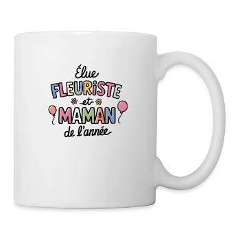 Elu fleuriste et maman de l'année - Mug blanc - blanc - Droite