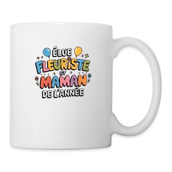 Elu fleuriste et maman de l'année - Mug blanc - blanc - Droite