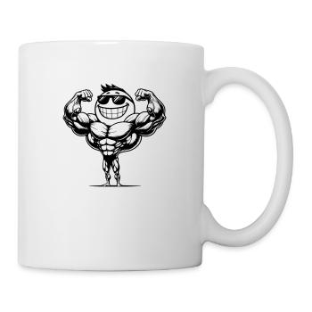 Lusiger Stahlharter Muskelmann - Tasse - Weiß - Rechts