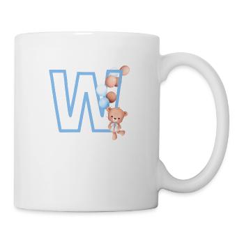 Letter w Blue Bear - Mug - white - Right