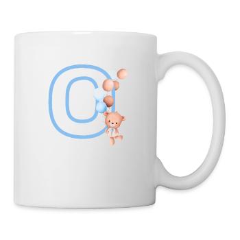 Letter o blue bear - Mug - white - Right
