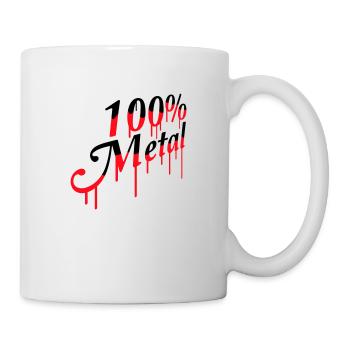 100% Pour-Métal Musique Timbre Graffiti Drops - Mug blanc - blanc - Droite
