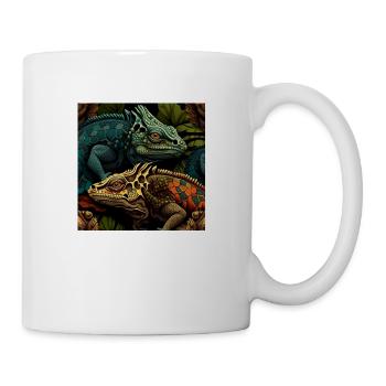 Leguan-Duo - Tasse - Weiß - Rechts
