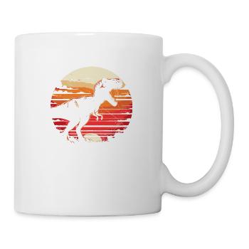 Dinosaur T-Rex Retro Vintage Dinosaur Lovers Gift - Mug blanc - blanc - Droite