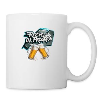 Recycling ist in vollem Gange - Tasse - Weiß - Rechts