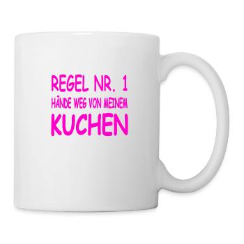 Kuchen - Tasse - Weiß - Rechts