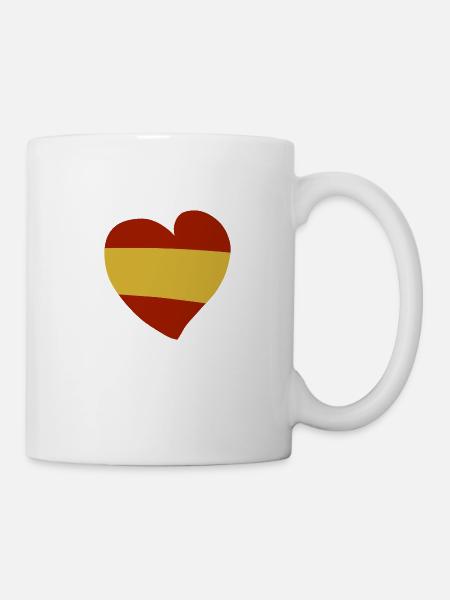 Spanien Herz - Tasse - Weiß