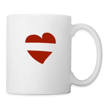 Autriche Cœur - Mug blanc - blanc - Droite