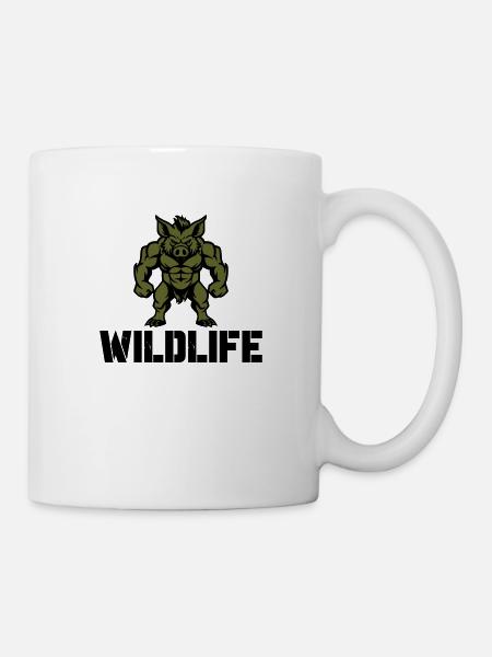 Sanglier Bande dessinée Faune - Mug blanc - blanc
