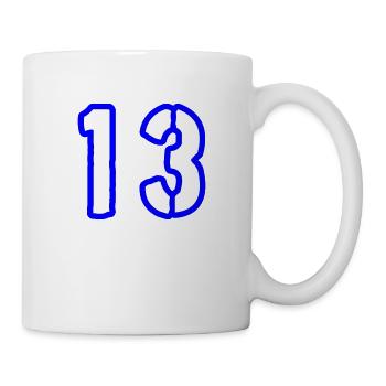 13 Zahl Symbol - Tasse - Weiß - Rechts