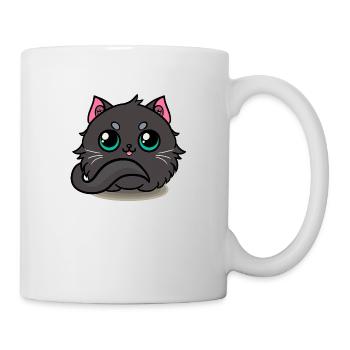 Schwarze Katze! - Tasse - Weiß - Rechts